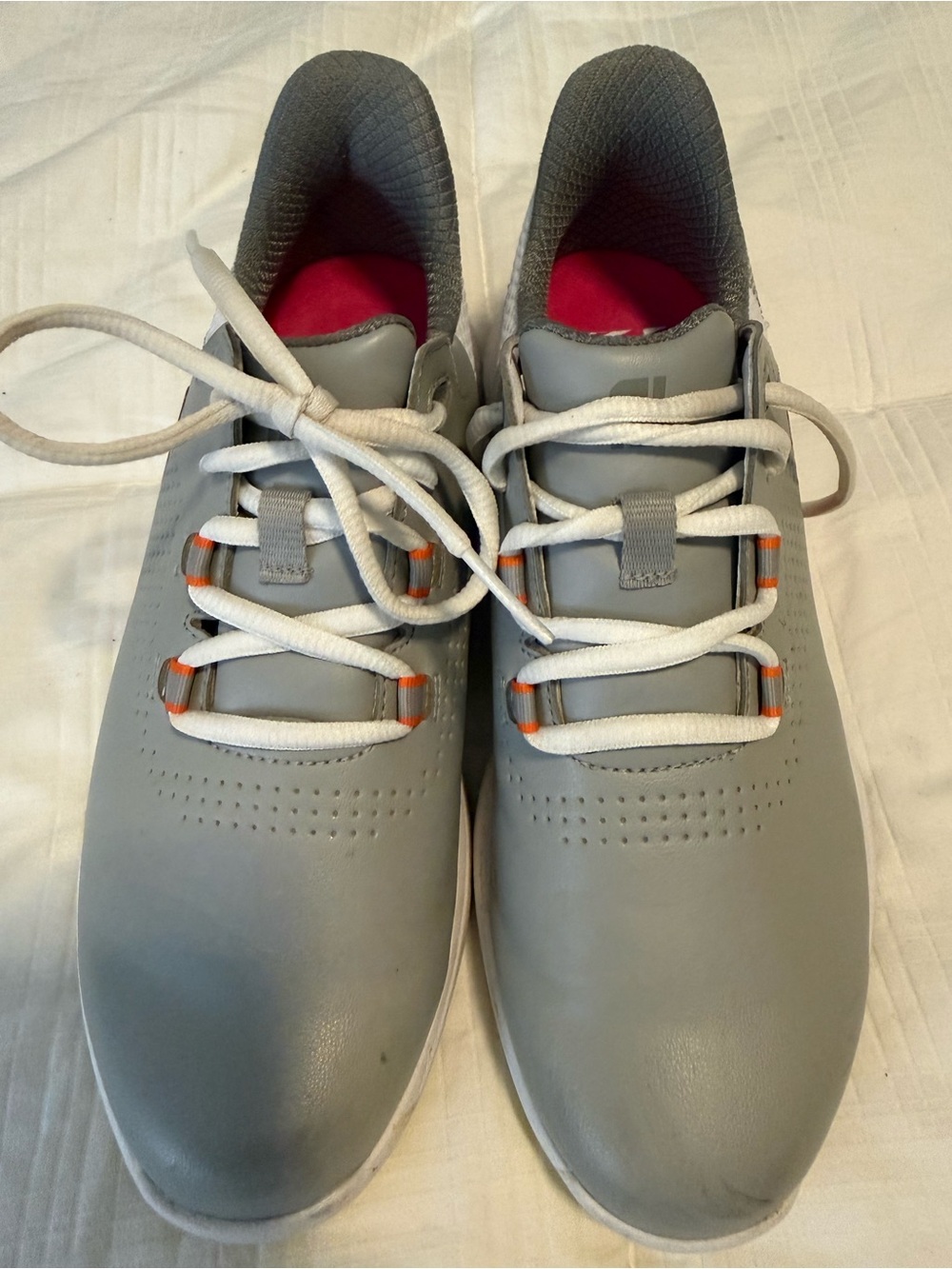 FootJoy FJ Fuel Women's Spikeless Golf Shoes Grey Pink Size 6.5